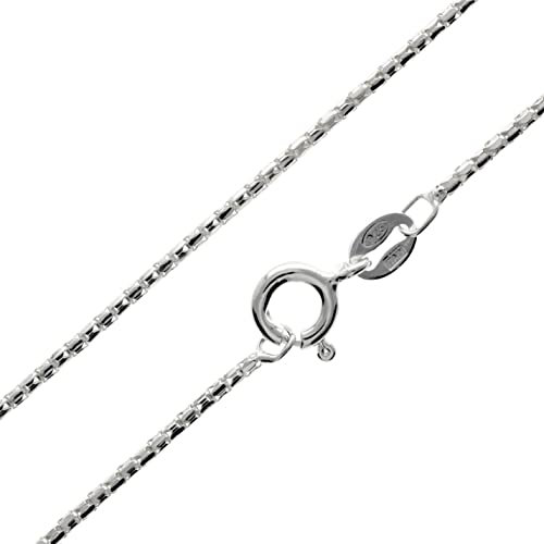 SilverAmber Jewellery UK - 925 Sterling Silver Delicate Italian Coreana 1.2 mm Chain Necklace - 18 - GCH00718