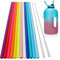 Lot de 12 pailles réutilisables en silicone extra longues de 36,8 cm pour gobelet Stanley de 1 184 g, 370 ml, grande bouteille d'eau – Pailles flexibles avec 2 brosses de nettoyage