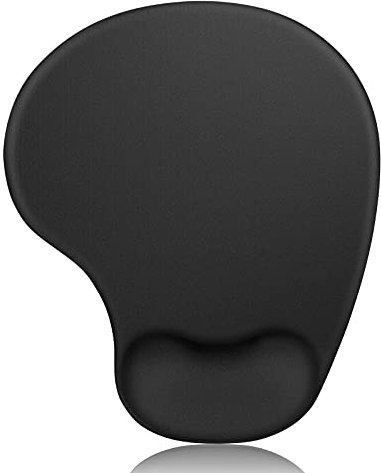 ZYB Office Mauspad mit Gelkissen - Handgelenkauflage Ergonomisches Gel Mauspad - Handgelenkpolster Handauflage - Komfort Waschbar -für Computer und Laptop - 23x19cm - Schwarz