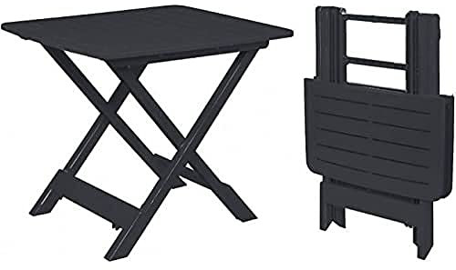 Dmora Klappbarer Gartentisch, Stehtisch, Gartentisch, 72x80h70 cm, Farbe Anthrazit
