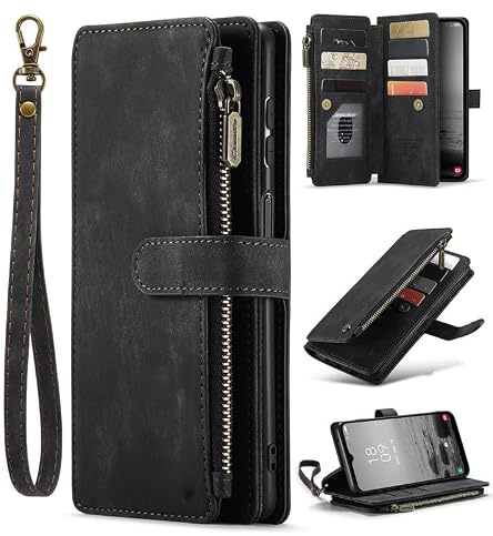 Yidai-Silu Etui Coque iPhone XR 【Magnétique, Porte-Monnaie】 Housse en Cuir PU Flip Coquille Étui Portefeuille Antichoc TPU avec Support pour iPhone XR 6,1 - Noir