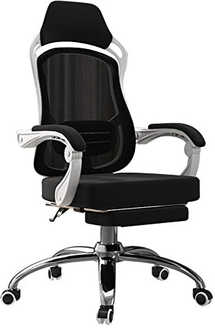SYCARPET Swivel Bürostuhl mit einziehbarer Fußstütze, ergonomische Konferenz Executive Work Swivel Chair für Home Conference Office, Rütteln von Computerstuhl