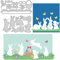 GLOBLELAND Osterhasen Silhouette Stanzformen Metall Ostereierkorb Rasen Stanzschnitte Prägeschablonen Vorlage für die Papierkartenherstellung Dekoration DIY Scrapbooking Album Basteldekor
