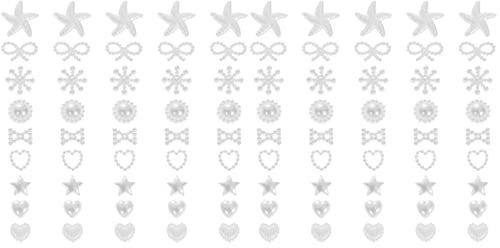 Ciieeo 200 STK Haarschmuck Bonbon-Harz-cabochons Kunststoff-cabochons Kopfschmuck Selber Machen Haarnadelanhänger Selber Machen Haarspange Selber Machen Perle Plastik Weiß Charme