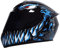 Leichte Motorrad Full Face Helm DOT/ECE Genehmigt Motorrad Moped Street Bike Racing Moto Helm Mit Getönten Visier Drop Down Sun Shield Für Erwachsene Männer Frauen,Venom Blue,L