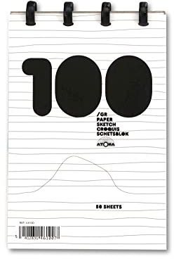 ATOMA Notizbuchsystem - Sketch Book - Zeichenblock - A6, 100 g/m2, 50 Blätter