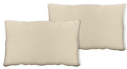 Ferocity Kissen für Gartenbank Set x2, Kleines seitliches Sitzkissen, 30x40x12 cm, Wasserfestes Outdoor Polster für Gartenmöbel, Paletten und auf dieTerrasse, Beige [133]