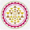 FINGERINSPIRE Sri Yantra Orgonit-Malschablone, 30 x 30 cm, wiederverwendbar, dreieckig, Symbol, Pyramide, Zeichnungsvorlage, DIY-Kunst, OM Mandala-Schablone zum Malen auf Holz, Wand, Stoff, Möbeln
