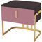 Nachttisch Nachttisch Holz Spind Modern Wohnzimmer Schlafzimmer Nachttisch Edelstahl Schrankfüße Schlafzimmermöbel (Farbe: E) Geschenk