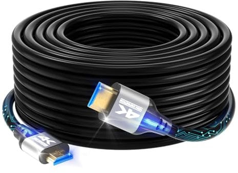 Zazalon 4K Cavo HDMI 25m (4K/30HZ,18 Gbps) Ultra HD 1080p, 3D, Compatibile PS3/5, Laptop, PC, Proiettore, 4K UHD TV/HDTV