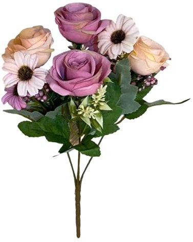 smbcgdm Gefälschte Rosenblüten, nicht verwelkt, lichtecht, kein Gießen, pflegeleicht, feine Textur, nordische Kunstrosen, für Zuhause, künstliche Rosen, wiederverwendbar