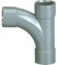 Pied de biche PVC gris 87°30 - diamètre 40 mm - Triple emboîture - Girpi