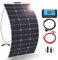 XINPUGUANG Kit Panneau Solaire Souple 12V 100w Panneau Solaire flexible Monocristallin Module 10A USB Contrôleur Câble pour bateau RV camping car voiture (100W Kit)
