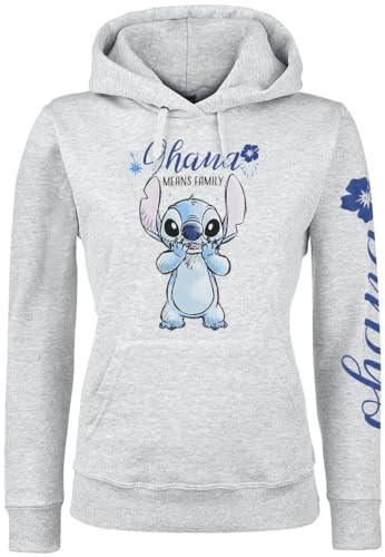 Lilo & Stitch Ohana Frauen Kapuzenpullover grau