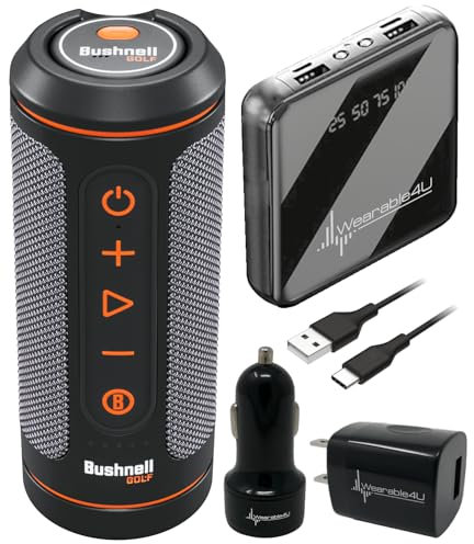 Wearable4U - Bushnell Wingman 2 GPS Golf Lautsprecher mit Power Pack Bundle