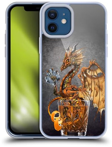 Head Case Designs Offizielle Stanley Morrison Gold Steampunk Getränk Drachen Softgelhülle Kompatibel Mit Apple iPhone 12 / iPhone 12 Pro Und Kompatibel Mit MagSafe Zubehör