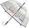 SMATI Regenschirm – winddicht – 8 Streben aus echten Fasern – transparent – lange Glocke – extrem robust, Electric Blue, L