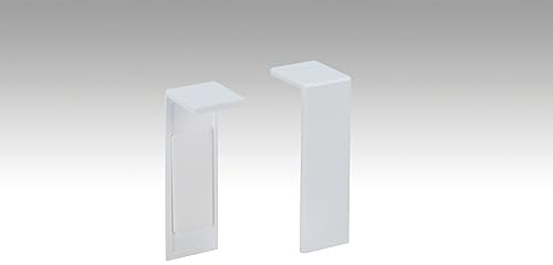 2 Verbindungsstücke für Meister Fußleisten | Profil 8 PK 18 PK (50mm) | Weiß | selbstklebend | ABS | Sockelleisten Zubehör