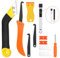 Nadinsta Grout Removal Tool, Grouting Rake Removal Tools Tile Grout with 6 Pcs Extra Replacement Accessories and 1 Scraper Tool,1 Hand Saw Angled Grout Rake, 1 pc Brush for Tile Grout Remover