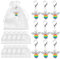 BOOMTOP 10x Schutzengel Anhänger Schlüsselanhänger Regenbogen Mini Engel Glücksbringer Adventskalender Füllung Weihnachten Advent Geschenke Schulkind Abschiedsgeschenke Kollegen Taufe Gastgeschenk