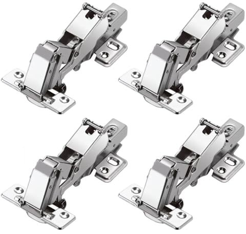 set di 4 Cerniere con Chiusura Softclose Cerniere per Ante Cerniere a Scomparsa 165 gradi Cerniera in Battuta