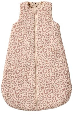VERTBAUDET Gigoteuse réversible sans manches ouverture centrale LOVELY LÉO rose imprimé 0/6M