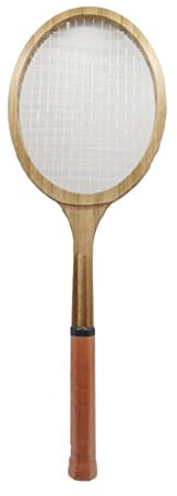 Vintage Tennisschläger aus Holz, Dekoration für Retro-Fans, rutschfeste Grifffolie, Ornament für Hotels und Freunde