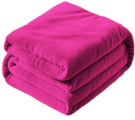 STGAO Fleecedecke 70 x 140 cm Kuscheldecke Extra,Baumwollmix Weich Baumwolle Decke Unterstützen Sie Die Anpassung für Sofa Couch Bett, Rosenrot