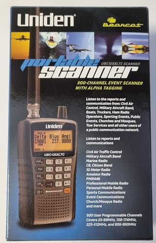 UBC 125XLTC Handheld Radio Scanner, 500 Channels, 25-960MHz, USB-C Charging