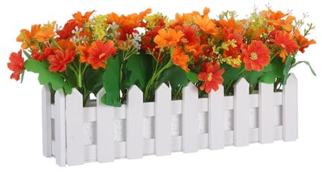 MAGICLULU Plantes en Pot Chrysanthème Artificiel D'Extérieur – Fausses Plantes en Pot pour Porche De Jardin – Compositions Artificielles Réalistes pour Bureau