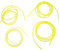 Toyvian 4pcs Yellow Pipe Hose for Small Chainsaw Durable Oil Line Tube Replacement High Strength Low Temperature Resistant Efficient Flow for Small Engine Repair
