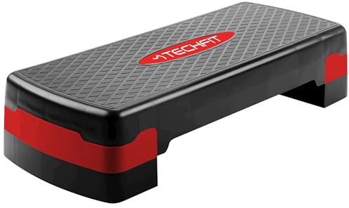 TechFit Stepper höhenverstellbar 2 Stufen 10/15 cm, 68x28 cm | 2 Höhenstufen, rutschfeste Oberfläche, bis 120 kg, Aerobic & Cardio