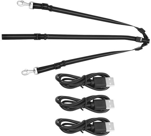 Alipis LED Leucht Pferdebrustblatt mit Verstellbarem Zugseil, USB Ladung