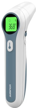 Termometro Digitale Infrarossi Dual Mode JPD-FR300 - Termoscanner da Fronte e Orecchio (Con Modalità per Oggetti) - Senza Contatto, Display HD LCD, Allarme Febbre Intelligente - Con Modalità Bambino