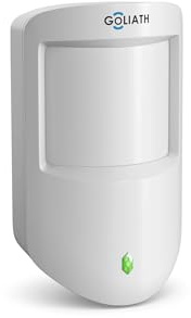 GOLIATH Basic Alarm Funk Bewegungsmelder 868 MHz, 12 m Reichweite, 90° Erfassungswinkel, tierimmun bis 18 kg, 1200 m Funkreichweite, LED-Statusanzeige, inkl. CR123A Batterie