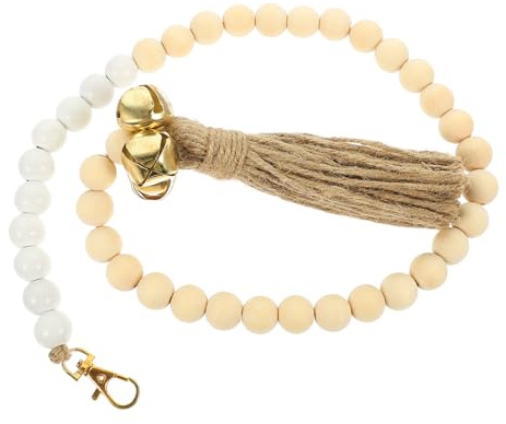 KALLORY Dog Doorbell Hanging Rope with Beaded Design for Puppy Training and Decoration, Synthetic Material with Snap Feature to Prevent Dogs from Sneaking, for Hanging on Doors
