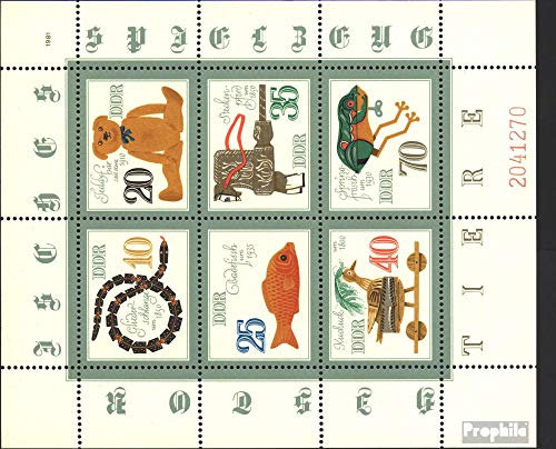 Prophila Collection DDR 2661-2666 Kleinbogen (kompl.Ausgabe) gestempelt 1981 Spielzeug (Briefmarken für Sammler) Spiele/Spielzeug