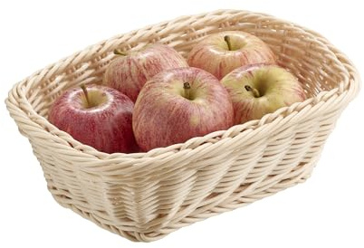 APS 40140 Korb ECONOMIC, Obstkorb, Brotkorb, 23 x 17 x 8 cm, Polypropylen, beige