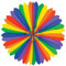 PARTY DISCOUNT Deko-Fächer, ca. Ø 50 cm, Regenbogen PREISHIT