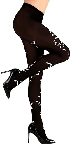 W WIDMANN MILANO Party Fashion - Strumpfhose Fledermaus, 40 DEN, Hexe, Vampir, Kostüm
