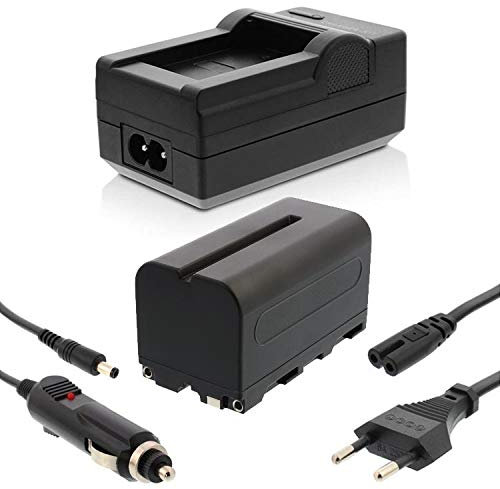 Nahas-Shop Akku + Ladegerät für Kameralicht Videoleuchte Yongnuo LED YN160, YN300, YN600, YN-300, YN-600, YN160 II, YN160S, YN1410, YN140-4400mAh Li-ion