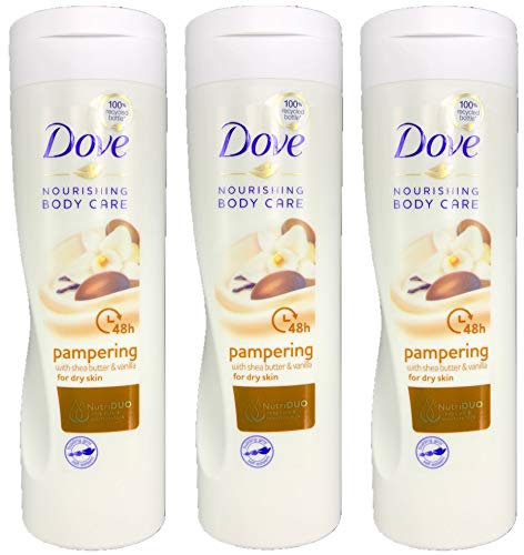 Dove Purely Pampering Nourishing Lotion with Shea Butter and Warm Vanilla 250ml Pack of 3