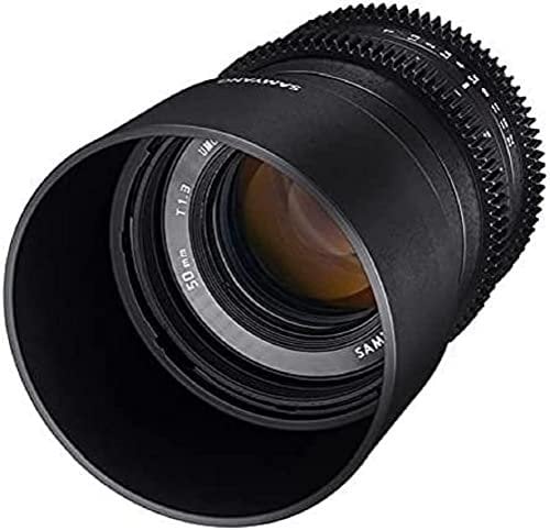 Samyang V-CSC Mirrorless - Objetivo para videocámara para Sony E (50mm T1.3 AS UMC CS), Negro