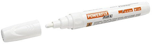 Powerfix Fugenstift korrekturstift Perfektes wasserbeständig wischfest Reperaturstift Zum farblichen Auffrischen von weißen Wand- und Bodenfugen, Farbe Weiß Weiss 1x 7ml