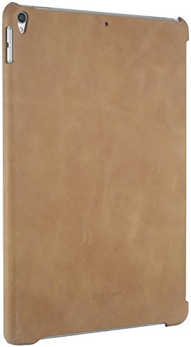 StilGut Backcover, Carcasa Trasera para su Apple iPad Pro 10.5 (2017), acopla con Smart Keyboard de Apple, Funda Cover de Piel auténtica para el iPad Pro 10.5 2017, Cognac Vintage