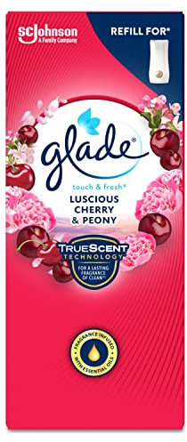 Glade Touch & Fresh Air Freshener Refill, Touch Activated Odour Eliminator for Bathroom & Home, Cherry & Peony, 10ml