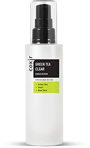 COXIR Grüntee Emulsion (100ml, 3,38 fl.oz.) | Beruhigend | Hydratisierung der Haut