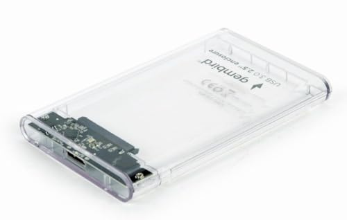 Gembird HDD/SSD Enclosure for 2.5'' SATA - USB 3.0, 9.5mm, Transparent Plastic