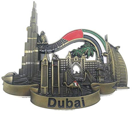Weekino Dubai Vereinigte Arabische Emirate Kühlschrankmagnet 3D Polyresin Touristische Stadtreise City Souvenir Collection Geschenk Starker Kühlschrank Aufkleber