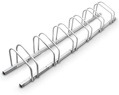 BITUXX® Fahrradständer Aufstellständer Radständer Fahrrad Bike Ständer Metall Verzinkt Platzsparend (6er Fahrradständer)